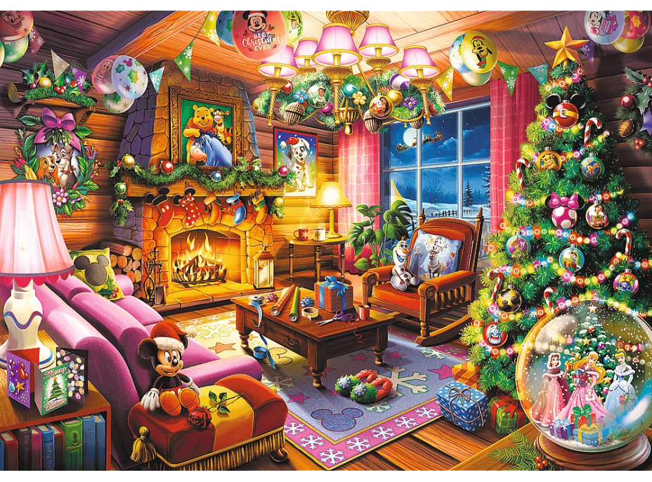 TREFL Puzzle Premium Plus Disney: Vánoční chaloupka 1000 dílků