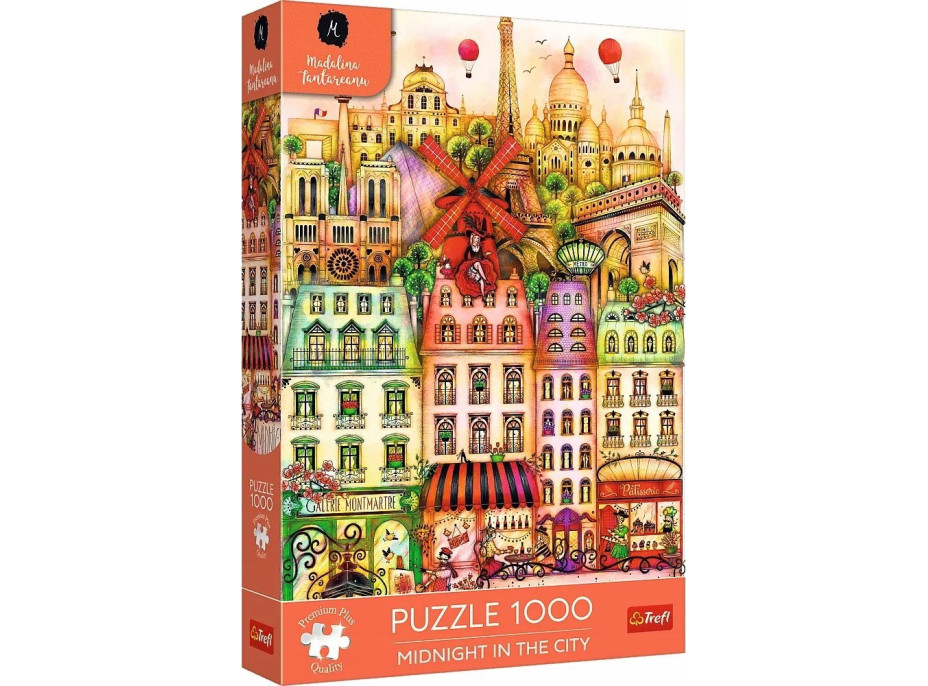 TREFL Puzzle Premium Plus Půlnoc v Pařízi 1000 dílků