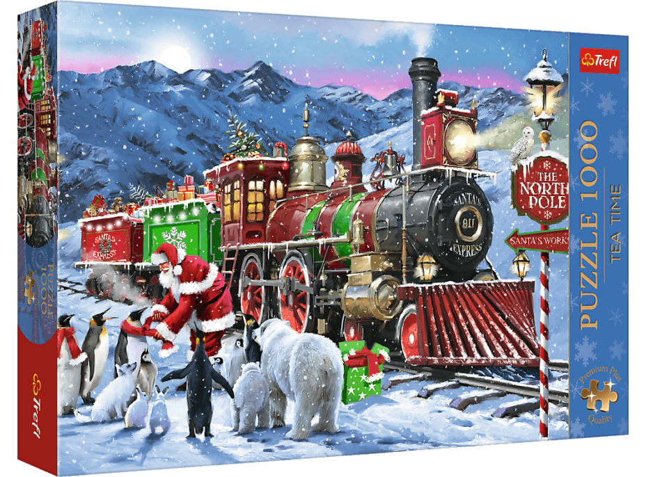 TREFL Puzzle Premium Plus Tea Time: Vánoční vlak 1000 dílků
