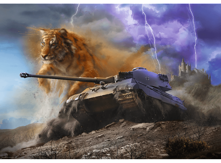 TREFL Puzzle Premium Plus World of Tanks: Tiger II 1000 dílků