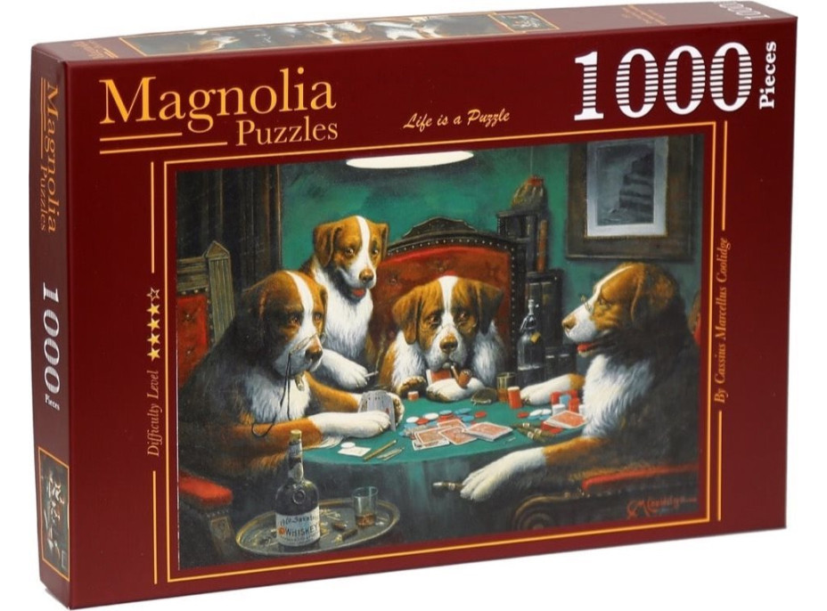 MAGNOLIA Puzzle Psi hrající poker 1000 dílků