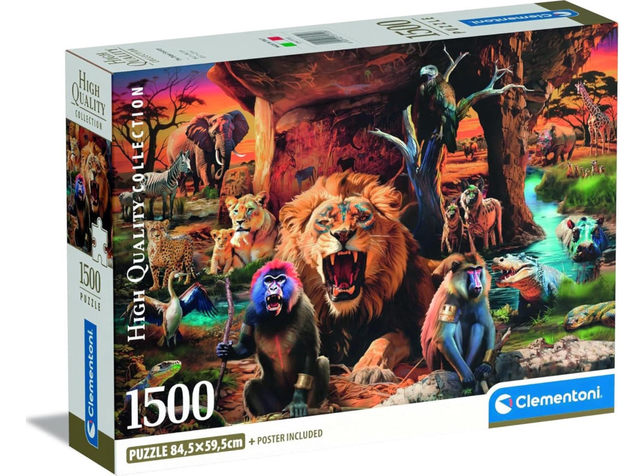 CLEMENTONI Puzzle Schůze zvířat 1500 dílků