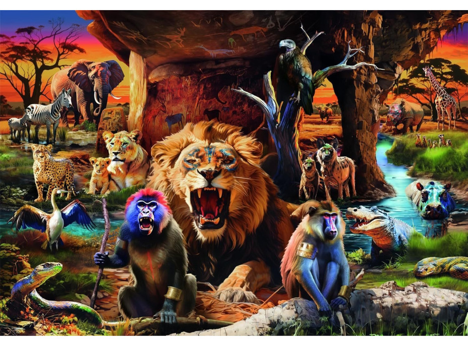 CLEMENTONI Puzzle Schůze zvířat 1500 dílků