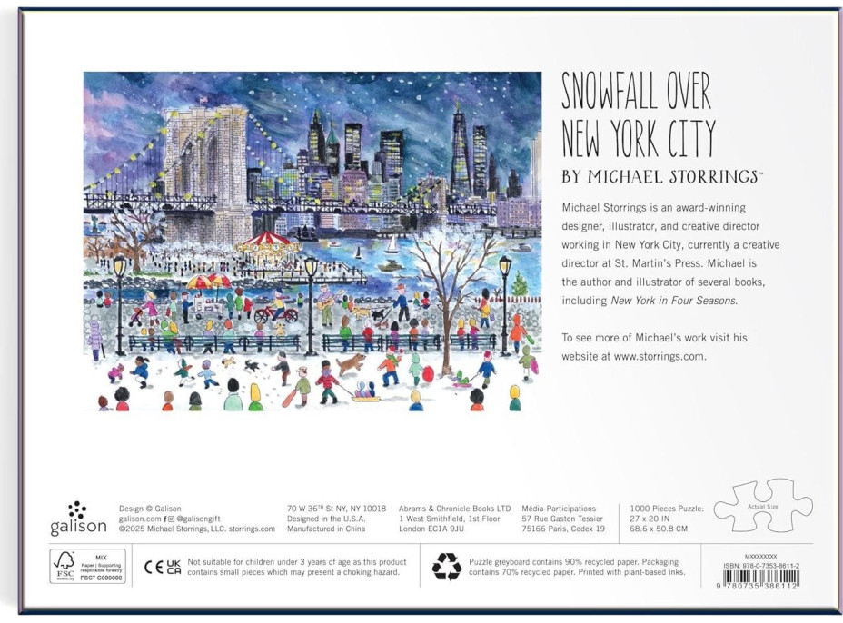 GALISON Puzzle Sněhová bouře nad New Yorkem 1000 dílků