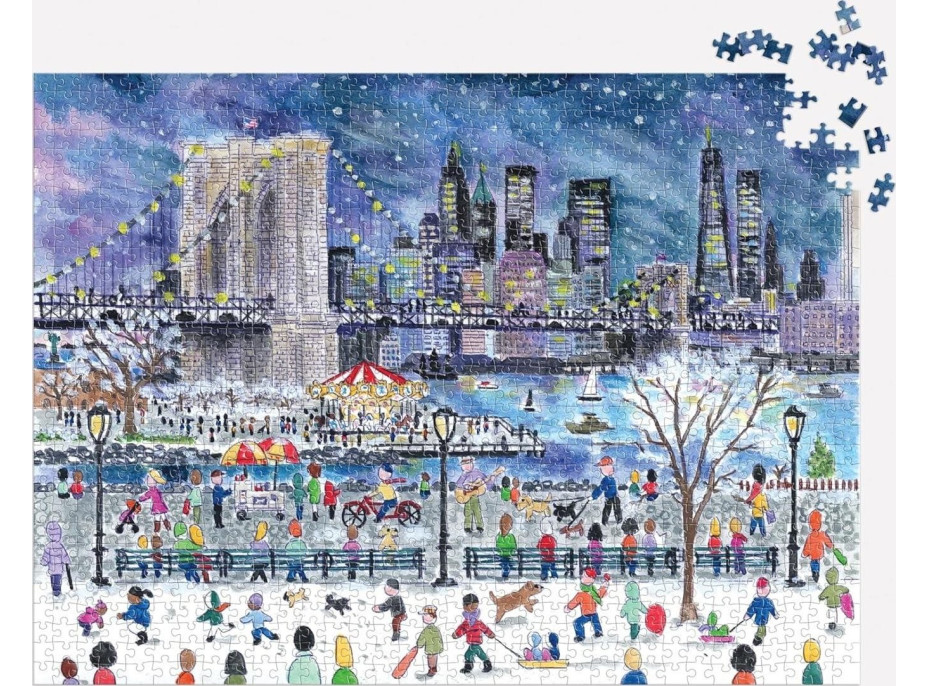 GALISON Puzzle Sněhová bouře nad New Yorkem 1000 dílků