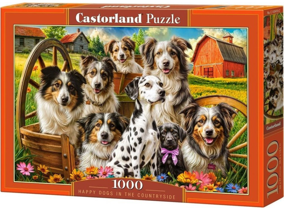 CASTORLAND Puzzle Šťastní psi na venkově 1000 dílků