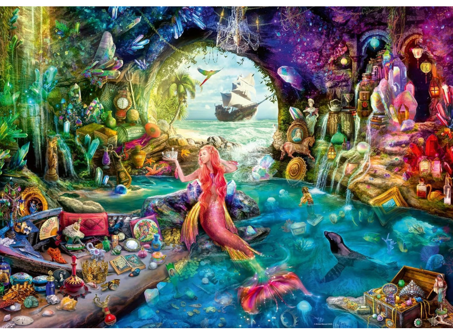 RAVENSBURGER Puzzle Tajemný poklad mořské panny 1000 dílků