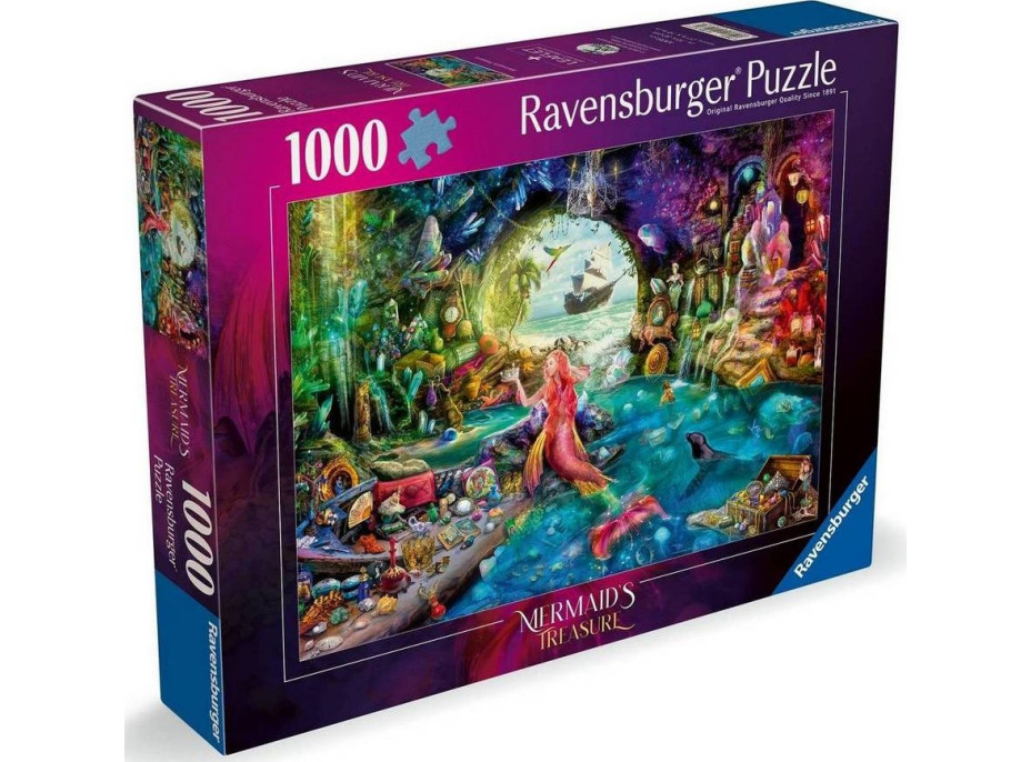 RAVENSBURGER Puzzle Tajemný poklad mořské panny 1000 dílků