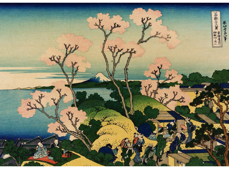 GRAFIKA Puzzle Velká vlna u pobřeží Kanagawy a Městská oblast Shinagawa 2x500 dílků