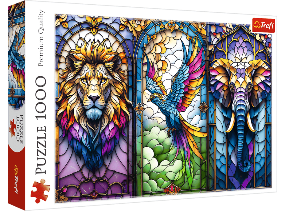 TREFL Puzzle Vitráž se zvířaty 1000 dílků