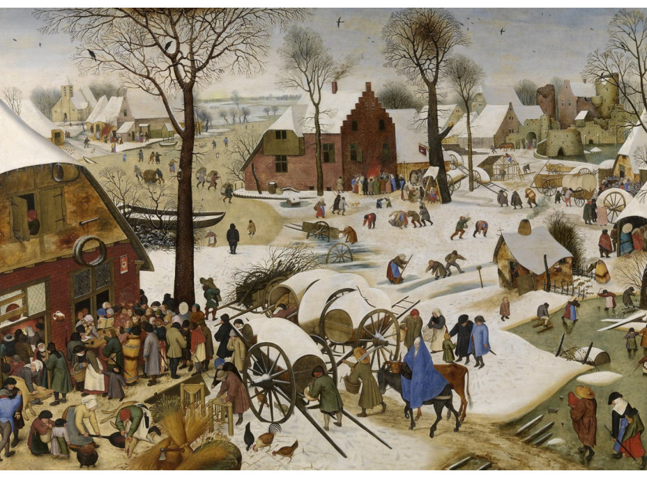 GRAFIKA Puzzle Vlámská přísloví a Sčítání lidu v Betlémě 2x500 dílků