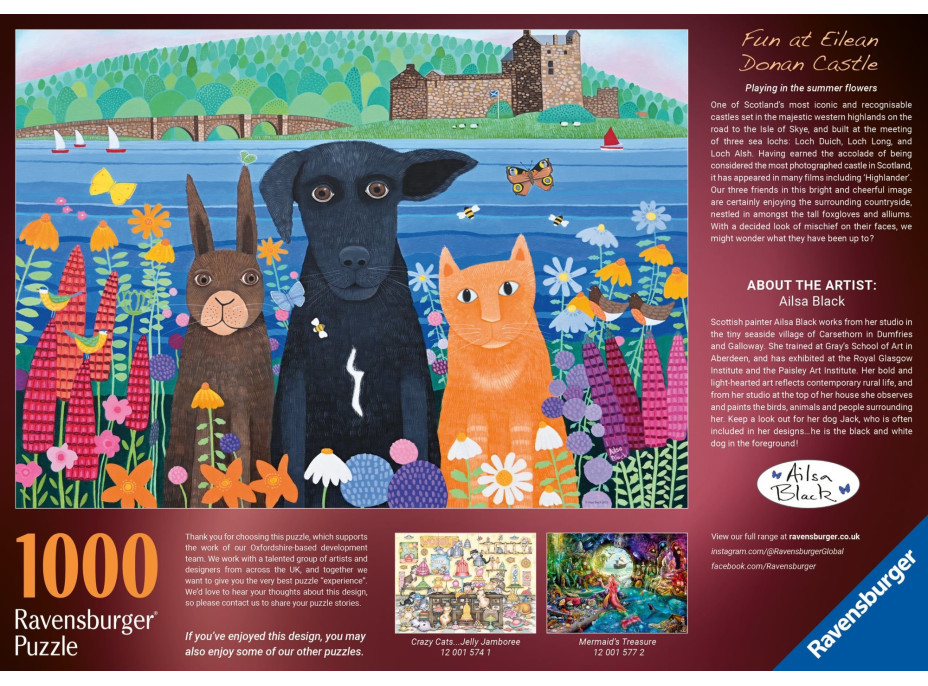 RAVENSBURGER Puzzle Zvířecí kamarádi 1000 dílků
