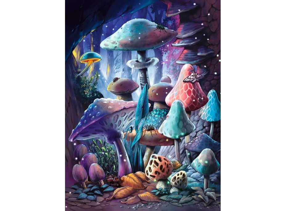 RAVENSBURGER Svítící puzzle Magické houby 500 dílků