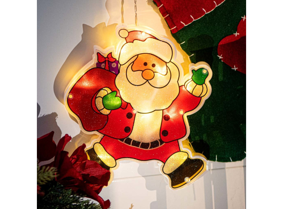 Závěsné LED svítidlo - Santa s dárky