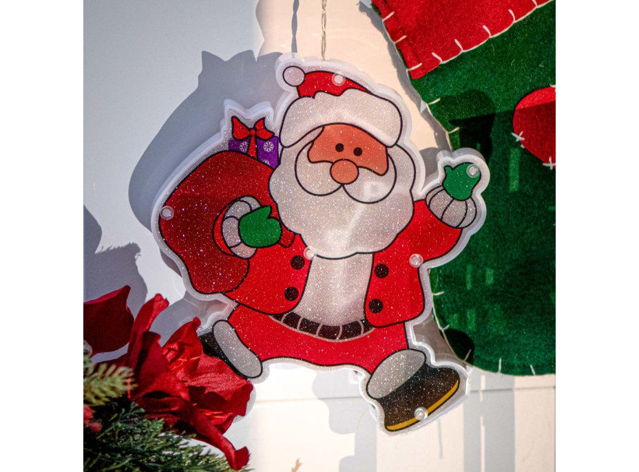 Závěsné LED svítidlo - Santa s dárky