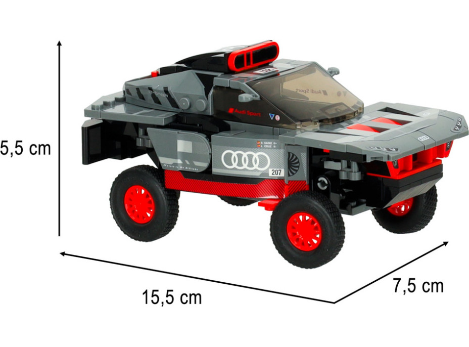 Stavebnice 1:30 Audi RS Q e-tron - 376 dílků