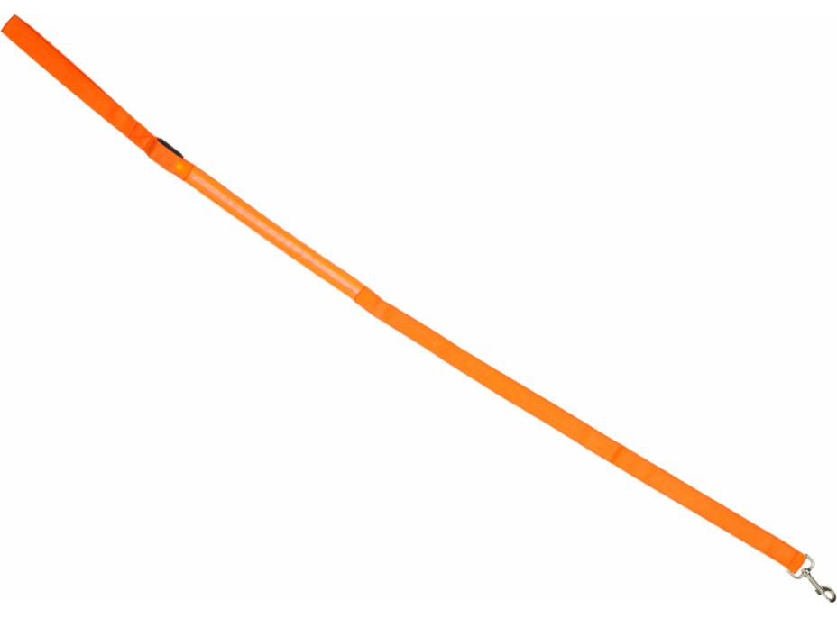 LED svítící vodítko pro psy 2,5x120 cm - oranžové