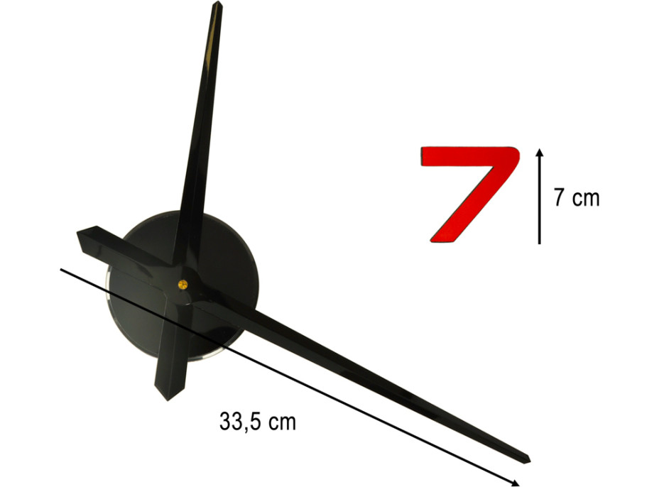 Samolepicí nástěnné hodiny 80-90 cm - barevné - 12 číslic