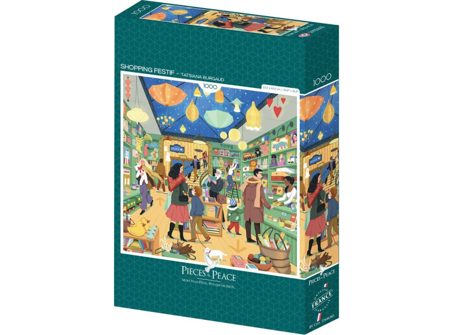 PIECES & PEACE Čtvercové puzzle Nákupy 1000 dílků