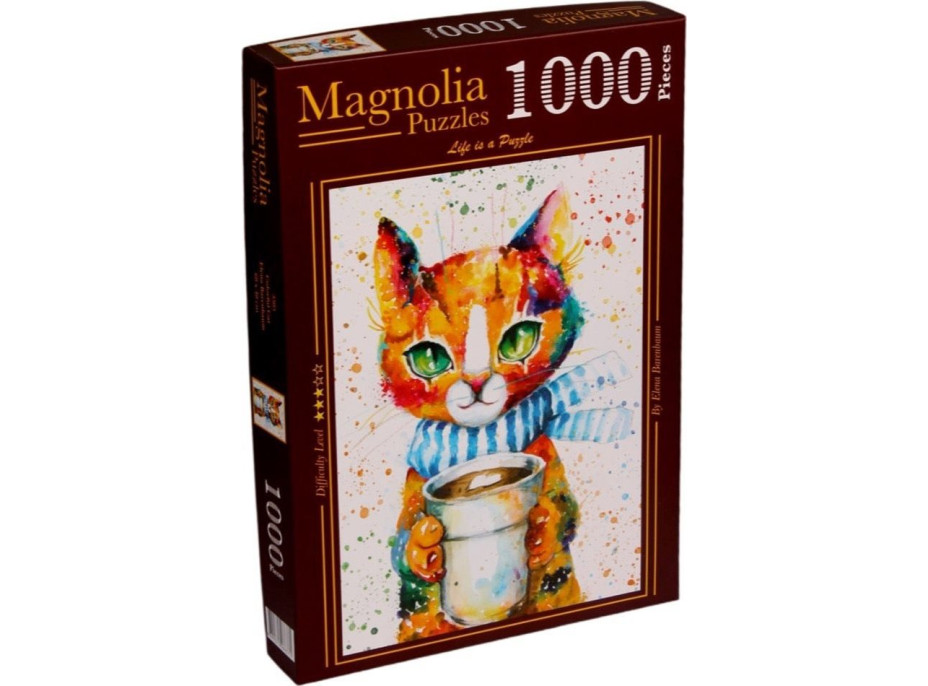 MAGNOLIA Puzzle Barevná kočka 1000 dílků