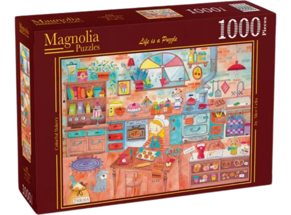 MAGNOLIA Puzzle Barevná pekárna 1000 dílků