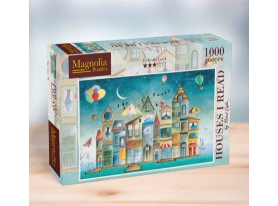 MAGNOLIA Puzzle Domy, o kterých jsem četl 1000 dílků