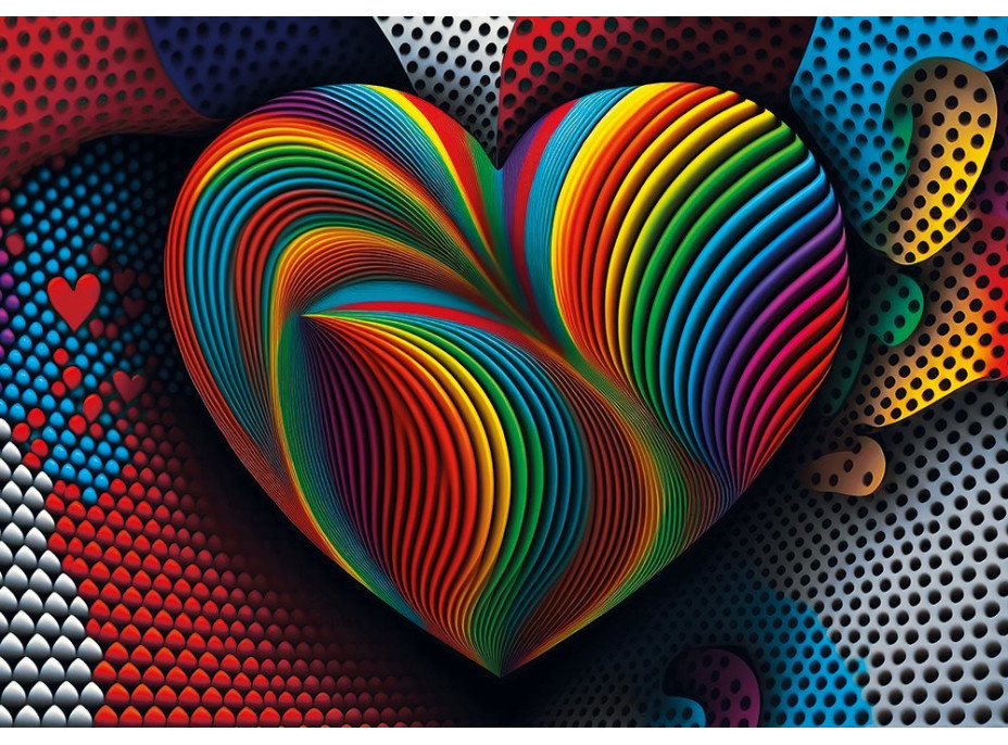 YAZZ Puzzle Duhové srdce 1000 dílků