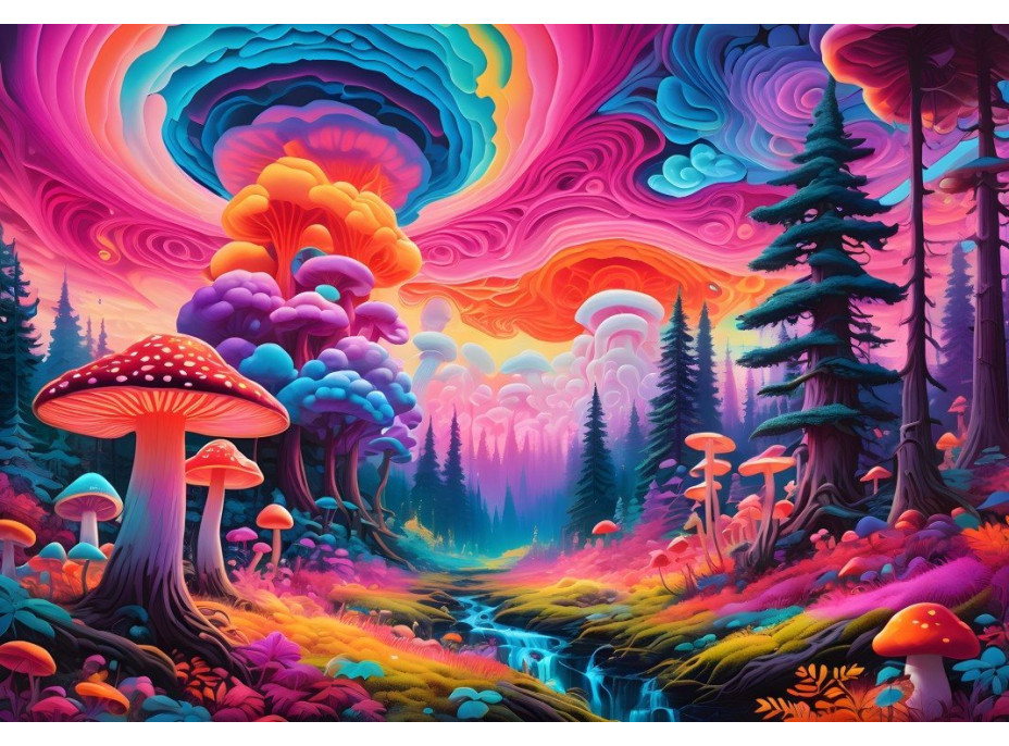 ALIPSON Puzzle Houbový les 1000 dílků