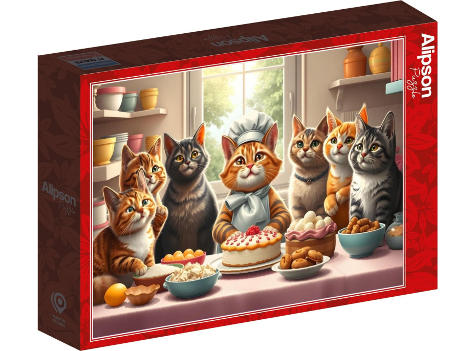 ALIPSON Puzzle Kočičí pekařky v akci 1000 dílků