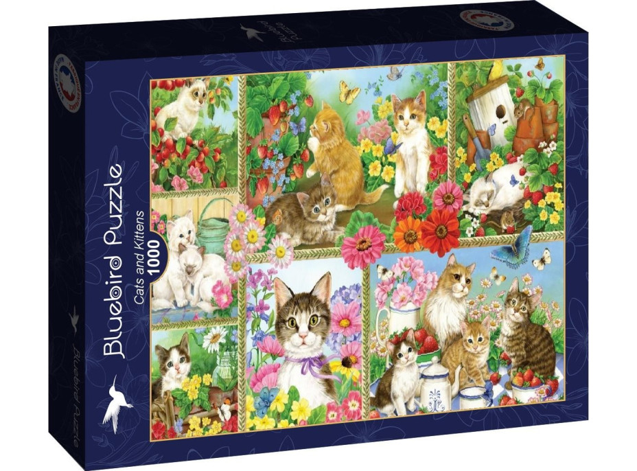 BLUEBIRD Puzzle Kočky a koťata 1000 dílků
