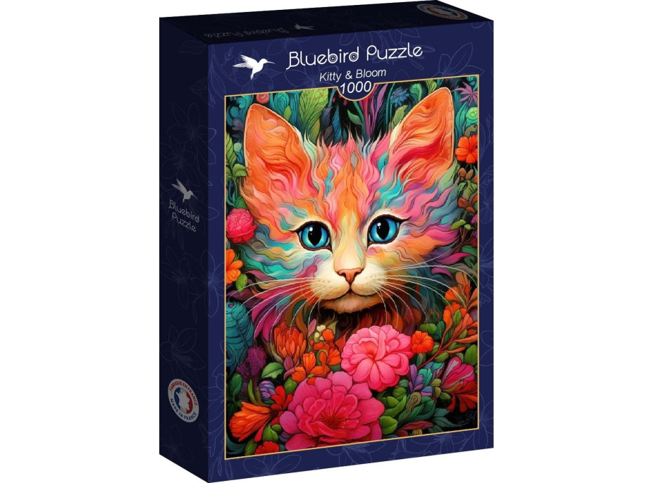 BLUEBIRD Puzzle Kotě a květiny 1000 dílků