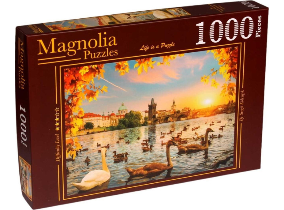 MAGNOLIA Puzzle Labutě u Karlova mostu 1000 dílků