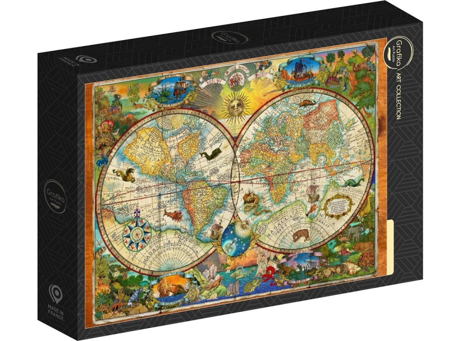 GRAFIKA Puzzle Mapa tvorů Země 1000 dílků