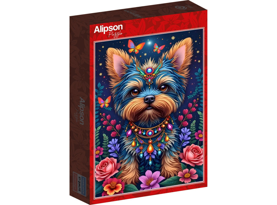 ALIPSON Puzzle Pejsek v říši květin 1000 dílků