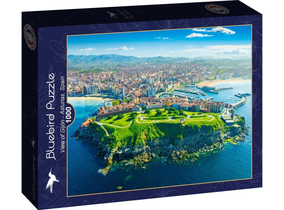 BLUEBIRD Puzzle Pohled na Gijón, Španělsko 1000 dílků