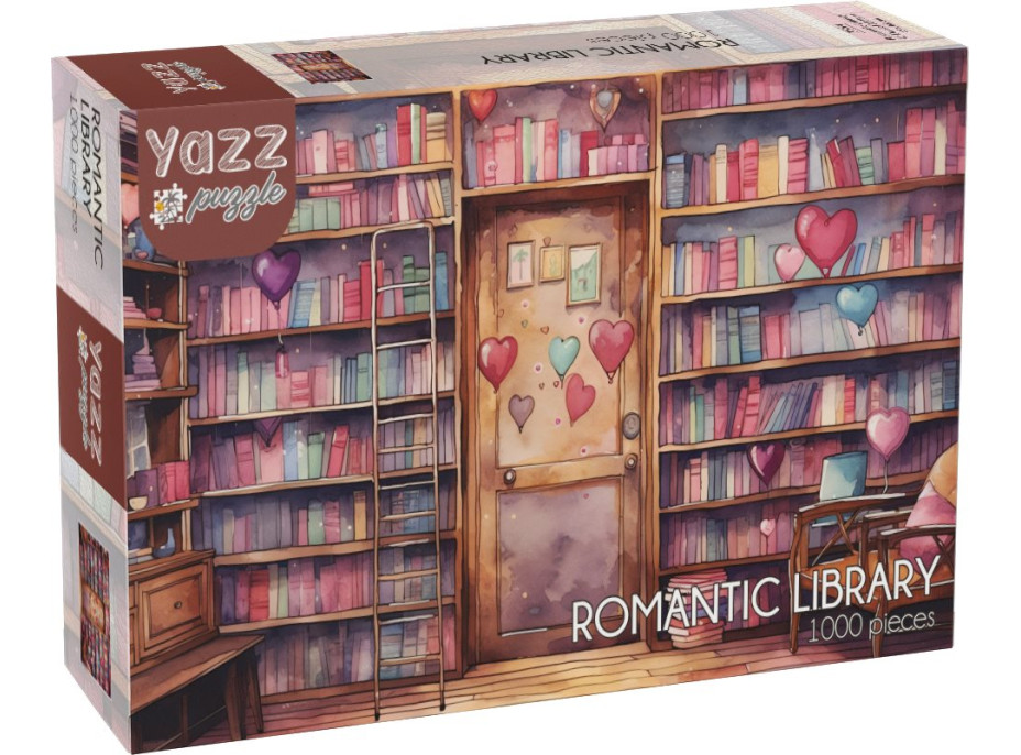 YAZZ Puzzle Romantická knihovna 1000 dílků