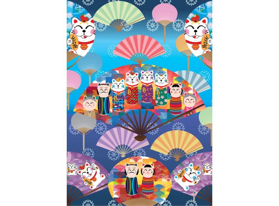 YAZZ Puzzle Svět Kokeshi 1000 dílků