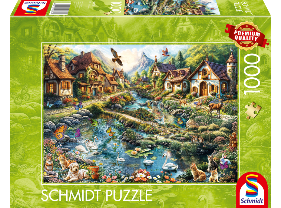 SCHMIDT Puzzle Vesnice na okraji lesa 1000 dílků