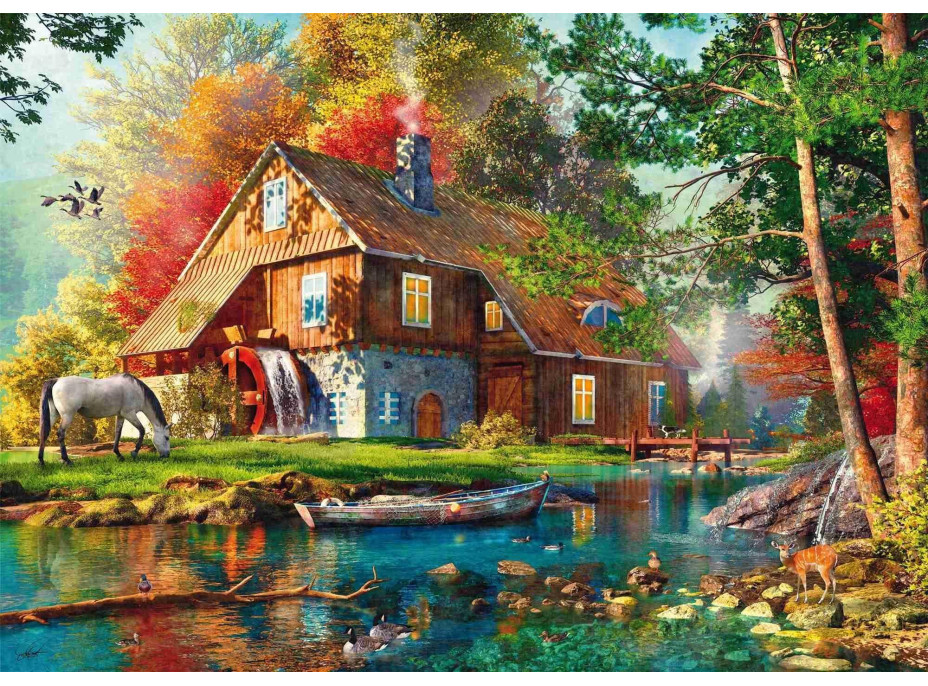 SCHMIDT Puzzle Vodní mlýn na podzim 1000 dílků