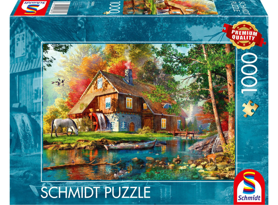 SCHMIDT Puzzle Vodní mlýn na podzim 1000 dílků
