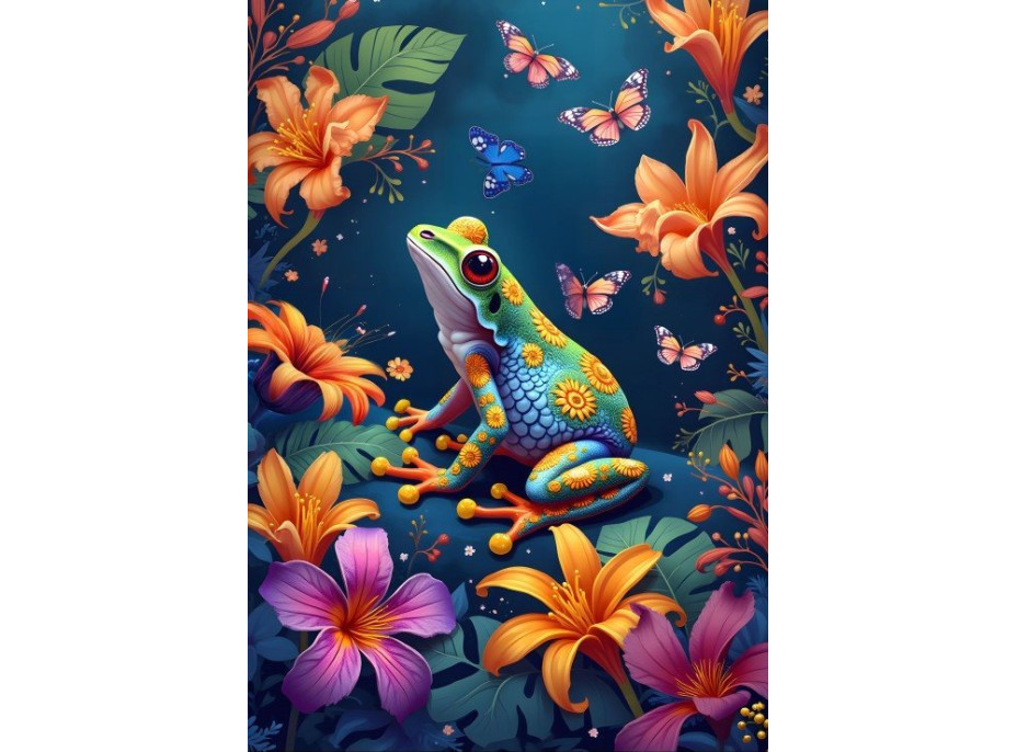 ALIPSON Puzzle Žabka a motýlci 1000 dílků