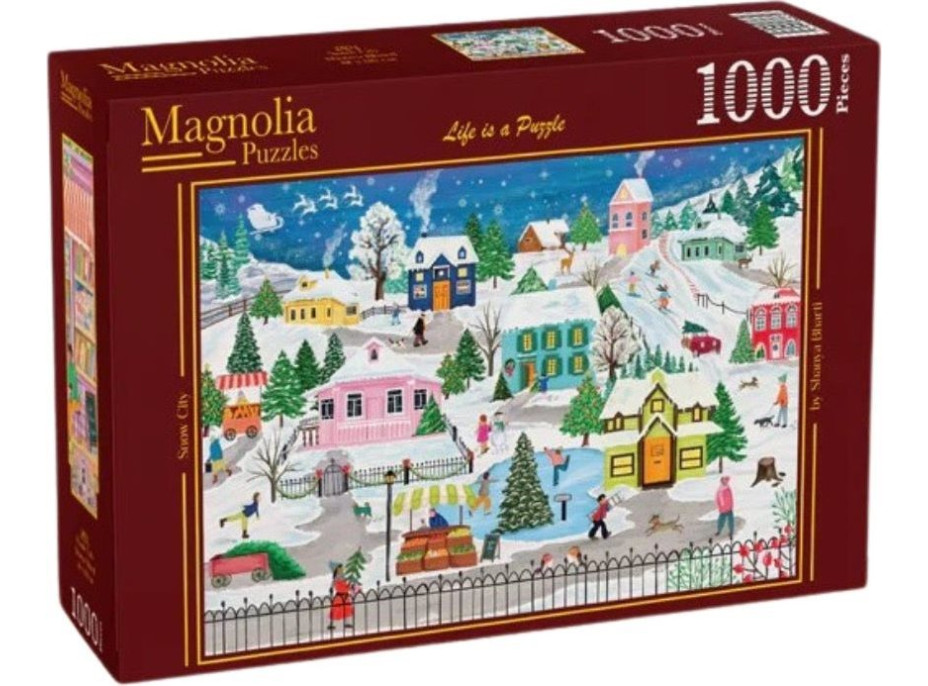 MAGNOLIA Puzzle Zasněžené město 1000 dílků