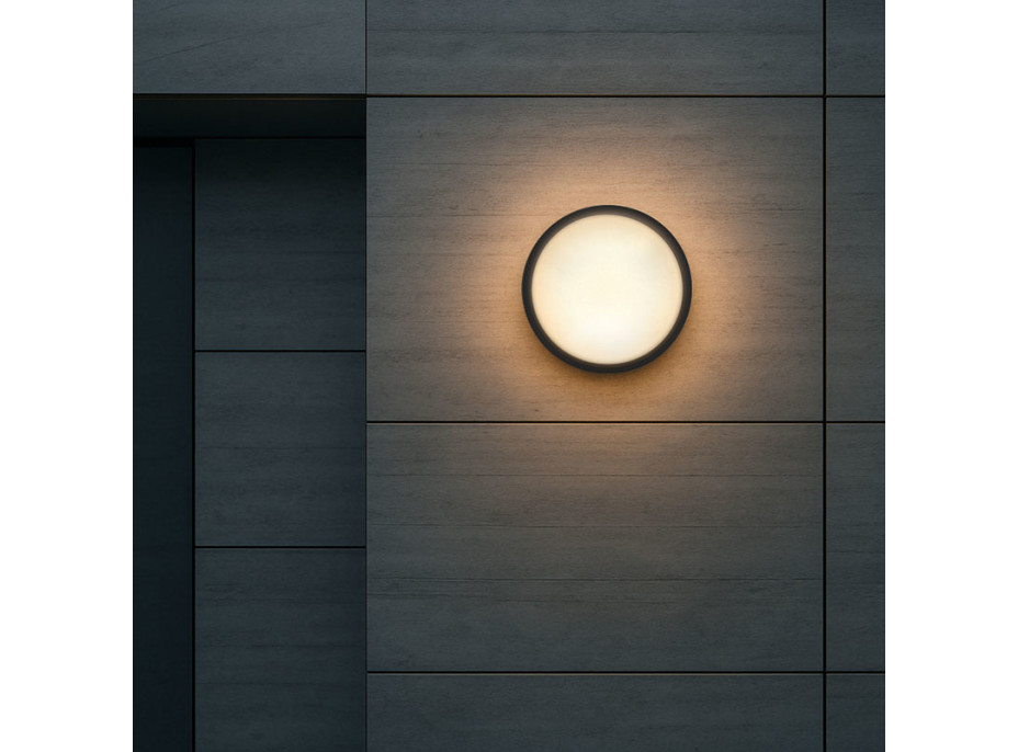 Solight LED venkovní osvětlení, nastavitelná teplota světla - 3CCT, 15/18/20W, 1800lm, 22cm, 2v1 - bílý a černý kryt