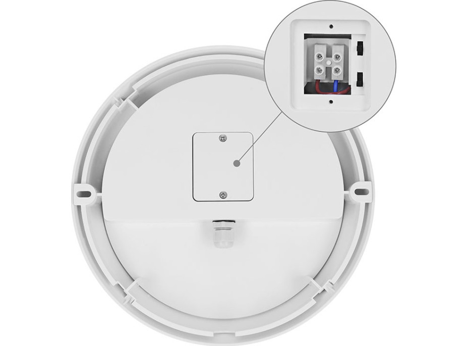 Solight LED venkovní osvětlení, nastavitelná teplota světla - 3CCT, 15/18/20W, 1800lm, 22cm, 2v1 - bílý a černý kryt
