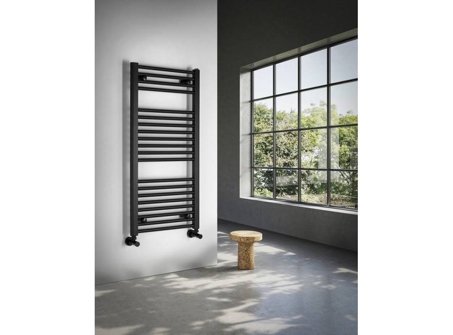 Aqualine DIRECT otopné těleso s bočním připojením 450x960mm, černá mat ILR94B