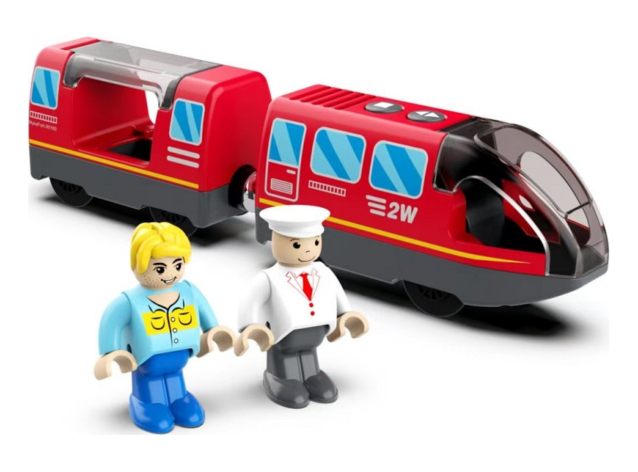 2Kids Toys Elektrický městský vlak červený