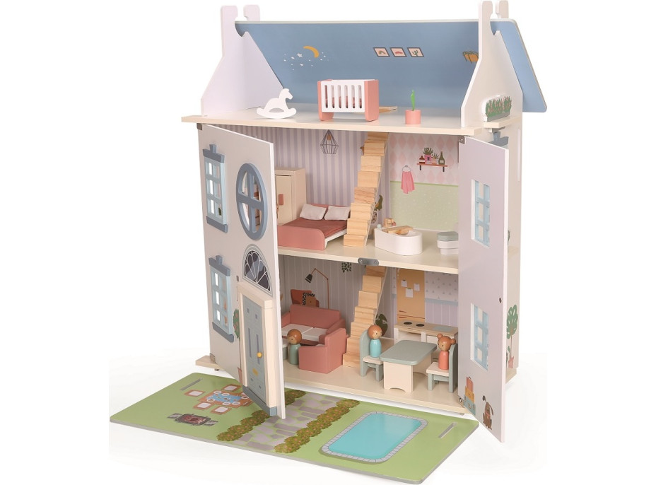 2Kids Toys Domeček s panenkami šedý