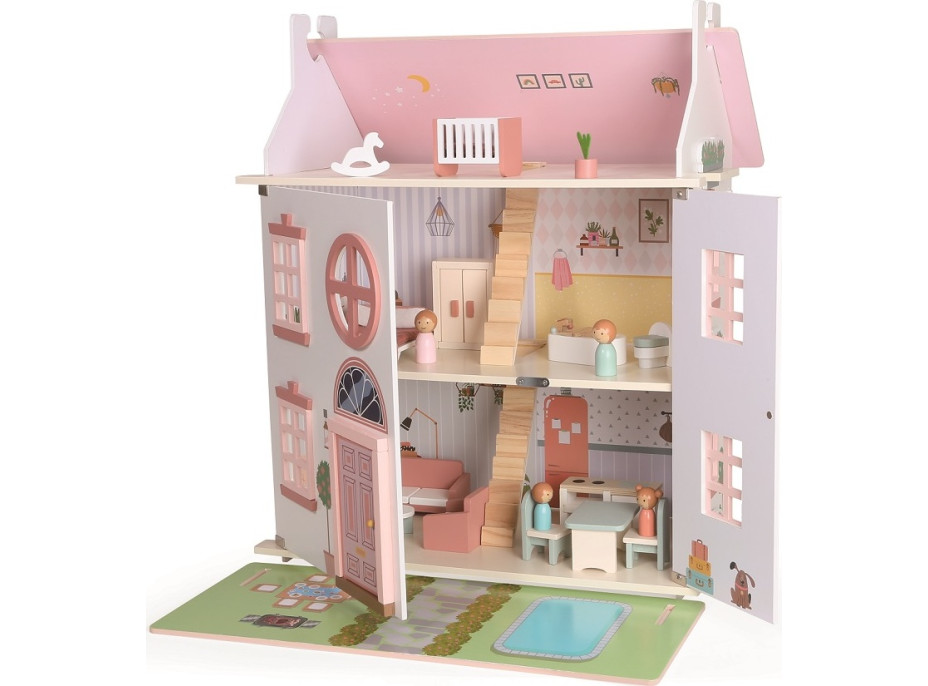 2Kids Toys Domeček s panenkami růžový
