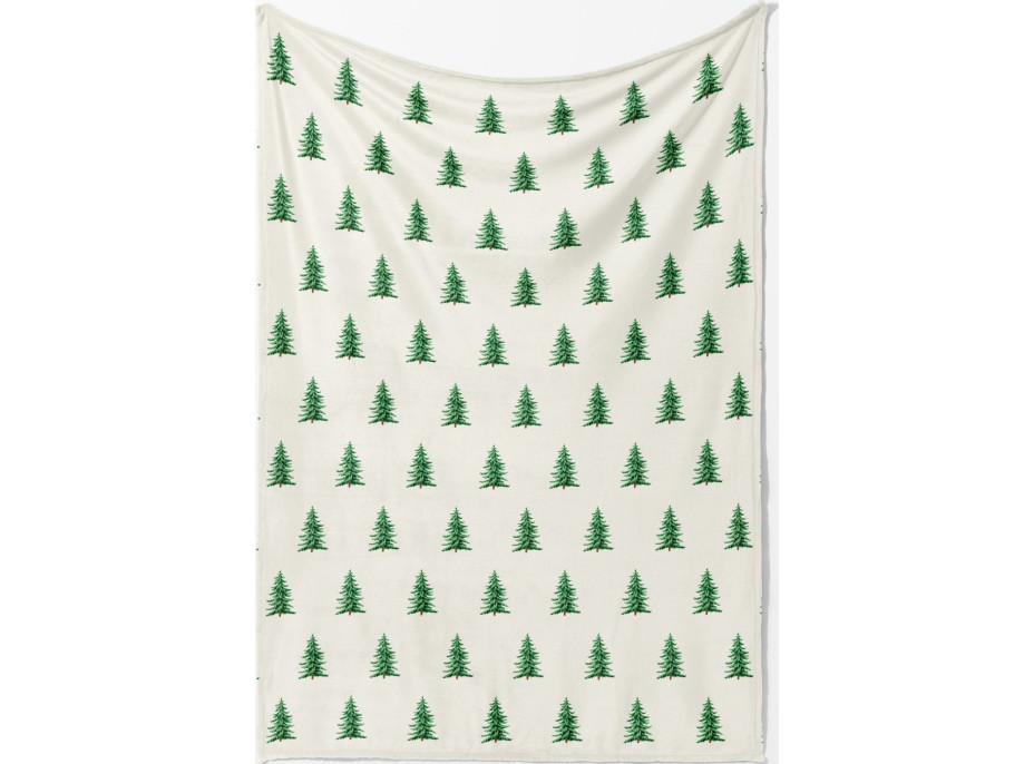 Vánoční deka CHRISTMAS TREE DELIGHT 130x160 cm - Stromečky