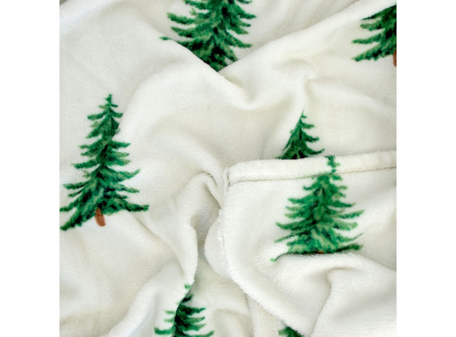 Vánoční deka CHRISTMAS TREE DELIGHT 130x160 cm - Stromečky